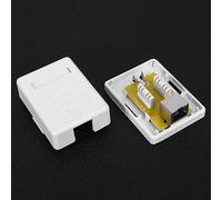 CHICIRIS Boîte de Jonction D'informations de Bureau, Câblage de Réseaux blindé à Port Unique RJ45 CAT6 monté en Surface avec Bronze Phosphoreux IDC pour Câble 22-24AWG