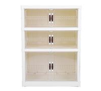 CHICIRIS Boîte de Rangement de Chaussures Pliable, Organisateur de Type Tiroir Transparent pour Vêtements et Jouets, Gain de Place Anti-poussière (1 grand 2 court)