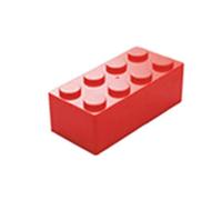 CHICIRIS Boîte de Rangement Pratique pour Blocs de Construction, Bords Lisses, Couvercle Rectangulaire/Forme Carrée pour Petits Objets, ABS Bleu/Vert/Jaune/Rouge 16,7 X 8,3 X 6 Cm/8,3 .* 6 Cm