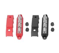 CHICIRIS Bornier de Barre Omnibus 2 Pièces, Boîte de Distribution D'énergie Robuste 48V 250A, 4 Positions M10 avec Rouge Noir pour RV Marine Automobile