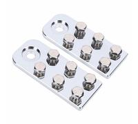 CHICIRIS Bornier Plat à 6 Points pour Batteries, Bloc de Bornes à Cosses Plates en Alliage D'aluminium, Configuration 2 Rangées 6 Positions, pour Systèmes de Batteries Solaires