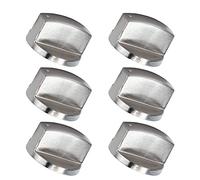 CHICIRIS Bouton de Commande Rotatif de 8mm en Alliage de Zinc, Remplacement pour Four de Cuisine, Durable et Résistant à L'usure, Ensemble de 6 Pièces Inclus (Commutateur 45°)