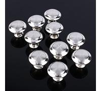 CHICIRIS Boutons D'Armoire en Acier Inoxydable, Poignées de Tiroir, Accessoires de Placard, Lot de 10, Faciles à Installer, Parfaits pour N'importe Quelle Pièce, pour Armoire ou Armoires