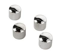 CHICIRIS Boutons de Commande de Guitare en Métal, Ensemble de 4 Boutons de tonalité de Volume en Dôme pour Guitares électriques et Acoustiques, Style Classique (GD101 Chromé)