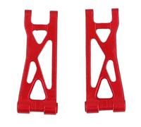 CHICIRIS Bras Swing de Voiture RC en Métal, Bras de Suspension Inférieur Arrière en Alliage à Haute Résistance avec Détail Exquis, Compatible avec 1/24 RC Car, Ensemble de Pièces de (Rouge)