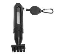 CHICIRIS Brosse de Club, Nettoyant par Pulvérisation d'eau en Nylon avec Clamp/Holder Rétractable, Outil de Club de Golf Facile à Nettoyer pour Hommes et Femmes (BLACK)