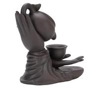 CHICIRIS Brûleur D'encens à Reflux, Porte-encens en Forme de Cascade de Main de Bouddha de Sable Violet fabriqué à la Main avec Fumée Fascinante, pour la Méditation, Le Yoga, la