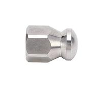 CHICIRIS Buse de Jettier à Pression Haute Puissante pour Les Excavateurs de Tuyaux, Acier Inoxydable, Filetage Standard, 1 X Buse (Tête Ronde Avant 1 Arrière 3 Trous G1/4po)