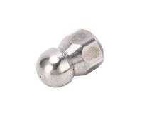 CHICIRIS Buse de Jettier à Pression Haute Puissante pour Les Excavateurs de Tuyaux, Acier Inoxydable, Filetage Standard, 1 X Buse (Rotule Avant 1 Arrière 6 Trous G3/8po)