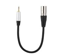 CHICIRIS Câble Adaptateur plaqué Or Mono Mâle 3,5 Mm avec Coque en Alliage de Zinc pour écouteurs, Microphones, Guitares électriques, Mixeurs - Extérieur en PVC - 1 Pied, 5,9 Pieds pour Les Amateurs