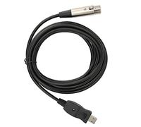 CHICIRIS Câble Adaptateur USB vers XLR avec Carte Son pour Enregistrement et karaoké de Haute qualité, Noir, pour Microphones/Guitares/Instruments de Musique