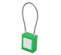 CHICIRIS Câble Antivol de Verrouillage, Cadenas de sécurité en Acier à Anse de 85 Mm avec Cylindre en Laiton à 12 Broches et Câble de 175 Mm, pour la Maintenance des équipements et (GREEN)