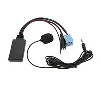 CHICIRIS Câble Bluetooth 5.0 AUX in, avec Microphone Mains Libres Mini ISO 8 Broches pour Remplacement du Lecteur CD
