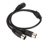 CHICIRIS Câble de Connexion Sonore Din 5 Broches avec Séparateur en Y Flexible pour Studios, Câble Femelle à Mâle 1 Entrée 2 Sorties pour Appareils MIDI