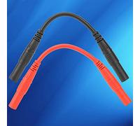 CHICIRIS Câble Fiche Banane Durable 10cm 4mm, Moulage par Injection pour Amateurs D'électronique, Paquet de 2 (paire rouge et noire)