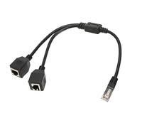 CHICIRIS Câble Répartiteur Ethernet RJ45, Transmission Stable, 1 Port Mâle à 2 Ports Femelles pour Regarder des Films, Surfer sur Internet, PVC