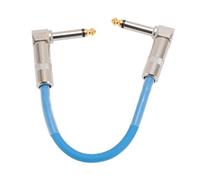 CHICIRIS Câbles de Raccordement pour Guitare, Transmission Audio sans Perte, Connecteurs à Angle Droit de 6,35 Mm, avec Câble PVC à âme en Cuivre Pur, pour Pédales, Mélangeurs, (BLUE)
