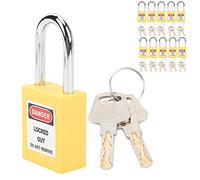 CHICIRIS Cadenas de sécurité 38 Mm, Verrouillage pour énergie Chimique, Résistant à la Corrosion, adapté à L'énergie Nucléaire et à la Fabrication de machines. (YELLOW)