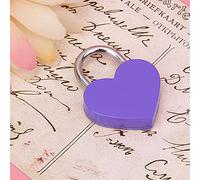 CHICIRIS Cadenas en Métal coloré en Forme de Cœur, 2 Ensembles, Bleu Violet Noir, Petit Jouet Artisanal pour Journal Intime de Bagages, 1,2 X 1,5 Pouces, Serrure à clé Exquise pour Boîte à Bijoux