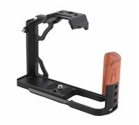 CHICIRIS Cage de Caméra en Métal avec Poignée en Bois pour ZFC, avec Trous de Vis de 1/4 et 3/8 Pouces, pour Prise de Vue Verticale Professionnelle, Kit Tout-en-Un