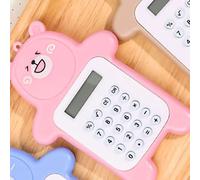 CHICIRIS Calculatrice étudiante, 8 Chiffres, Design Ours, Format Compact | Construction APS, boutons en caoutchouc, bords arrondis, transport de poche, arithmétique en classe, utilisation mini