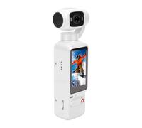 CHICIRIS Caméra Portative avec Objectif Rotatif à 180 °, Caméscope USB C UHD 2,5K avec Flash, écran de 1,3 Pouces pour Les Sports de Plein Air et Les Voyages (White)