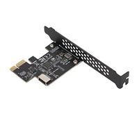 CHICIRIS Carte USB PCIE, Carte d'extension USB Double Protéger la Vitesse de Transmission Rapide PCI E à Type E de Colonne Montante USB3.2 PCI CARDE CARRICE CONCONCITORS C PCIE PC PC (Black)