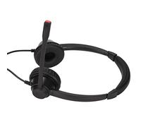CHICIRIS Casque Téléphonique Binaural RJ9 Antibruit pour Centre D'appels, Casque de Téléphone Portable Filaire Durable avec Micro pour Bureau à Domicile, Noir