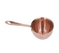 CHICIRIS Casserole en Acier Inoxydable à Double Bec pour Faire Fondre le Chocolat et Chauffer le Lait, Idéale pour les Cuisiniers à Domicile, capacité de 200 Ml (Or Rose)