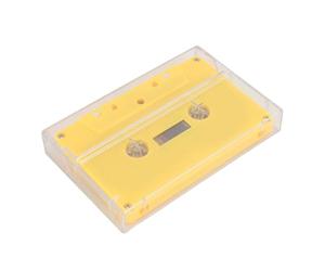 CHICIRIS Cassette Sonore Enregistrable Polyvalente avec étui Transparent, Matériau Durable, pour L'enregistrement de Musique et Les Dictées Vocales (Yellow)
