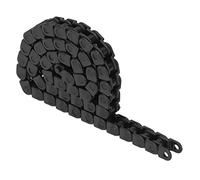 CHICIRIS Chaîne de Câbles en Plastique Durable Noir, Pas de 8 Mm, Longueur de 400 Mm, 50 Maillons pour Machines CNC, équipement électronique