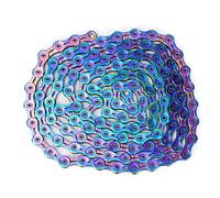 CHICIRIS Chaîne de Vélo Chaîne Colorée à Vitesse Variable avec Revêtement en Nitrure de Titane en Acier 9 10 11 12 Vitesses 116 126 Maillons pour le Remplacement de la Transmission de Vélo de Route