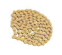 CHICIRIS Chaîne de Vélo en Alliage Ultraléger à 9 Vitesses, Conception Creuse Antirouille Durable pour Vélo de Route de Montagne, 116 Maillons Couleur or
