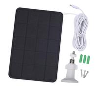 CHICIRIS Chargeur de Panneau Solaire 6W, étanche, Monocristallin, Alimentation Efficace pour Caméra de sécurité Domestique, Utilisation en Extérieur, Câble de 16,4 Pieds (WHITE)