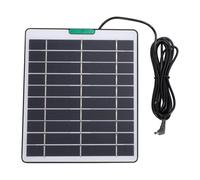 CHICIRIS Chargeur Solaire pour Sonnette Vidéo, Chargeur Portable à Panneau Solaire Monocristallin en Silicium 5 W 5 V avec Interface, pour Caméras de sécurité et Systèmes de (BLACK)