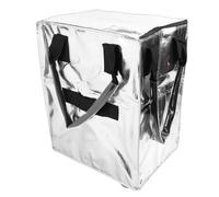 CHICIRIS Chariot d'épicerie Pliable sur roulettes, Chariot Pliable en Tissu avec Roues Pivotantes pour Le Transport de Linge d'épicerie et de Matériel de Plage (Silver)