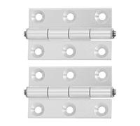 CHICIRIS Charnière Plate Haute Performance avec Bague en Résine pour un Fonctionnement sans Poussière, 2 Pièces en Aluminium, Parfaite pour les Portes Carrées