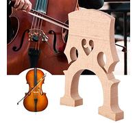 CHICIRIS Chevalet de Violoncelle en Bois d'érable, Pièce de Rechange Professionnelle, Taille 1/2, 3,7x3x0,5 Pouces, Finition Naturelle, pour Musiciens et étudiants (Code piano violoncelle 1/4)
