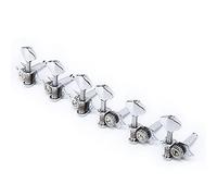 CHICIRIS Chevilles d'accordage de Guitare, Tête d'accordeur Ouverte en Métal pour Guitare électrique Acoustique avec Construction Robuste et Alliage de Zinc pour Mains Droite et Gauche (SILVER)