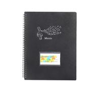 CHICIRIS Classeur de Musique Chorale Pratique pour Piano, Chanteur de Chorale, Reste organisé, Convient au Papier 8,5 X 11, PVC Noir 13,2 Oz