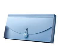 CHICIRIS Classeur Extensible Professionnel étanche, 13 Poches pour Factures de TVA Professionnelles, Organisateur en Plastique Portable (BLUE)