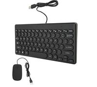 CHICIRIS Clavier et Souris Combo, Ergonomie Confortable, économie D'énergie pour Ordinateurs Généraux, ABS USB, 78 Touches, 4 Boutons (Black)