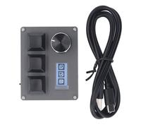 CHICIRIS Clavier Filaire Personnalisable à 3 Touches avec Bouton, Lumière RVB, Macro, échange à Chaud, écran LCD Couleur de 0,96 Pouces, Matériau Acrylique, pour Le Bureau et la Maison