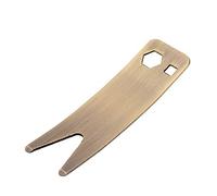 CHICIRIS Clé à Molette pour Guitare, Outil de Maintenance en Bronze avec Trous Carrés et Hexagonaux 9,9 X 2,8 X 0,2 Cm pour les Techniciens de Joueurs de Réparation de Guitare électrique