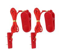 CHICIRIS e sécurité, Universelle Rectangulaire à Double Insert, 2 Pièces, Interrupteur d'arrêt d'urgence pour Tapis de Course, Machine de Course e sécurité ABS Durable avec Large