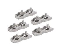 CHICIRIS Clip de Câble Métallique Duplex en Acier Inoxydable, étrier de Serrage de Câble M6 avec Moulage Précis et Surface Polie, pour la Construction de Yachts et de Camping-cars à Corde