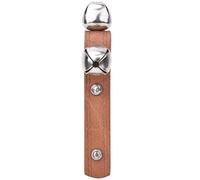 CHICIRIS Clochette Jingle à 3 Cloches, Instrument de Percussion Shaker en Cuir pour Enfants Adultes, avec Son Clair et Fort pour L'éducation des Groupes de Danse