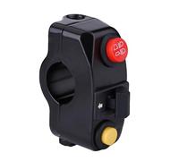 CHICIRIS Commutateurs de Guidon de Moto en Plastique de Haute qualité, Commande de Faisceau Haut et Bas Durable pour Véhicules Tout-terrain, Remplacement Pratique de Moto (BLACK)