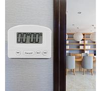 CHICIRIS Compte à Rebours Numérique avec Grand écran LCD, Utilisation en Cuisine pour une Cuisson Pratique, Noir, Blanc, 1 Seconde à 99 Minutes, 59 Secondes (Minuterie XL-331 blanc)