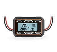 CHICIRIS Compteur de Puissance Analyseur de Puissance ABS 0 à 60 V 100 A 150 A 200 Watt-mètre à Affichage Numérique avec écran LCD rétroéclairé pour Test de Batterie DIY Moteur RC Vérification du
